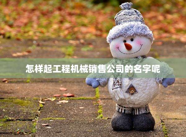 怎样起工程机械销售公司的名字呢