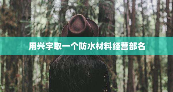 用兴字取一个防水材料经营部名