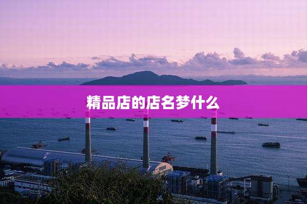 精品店的店名梦什么