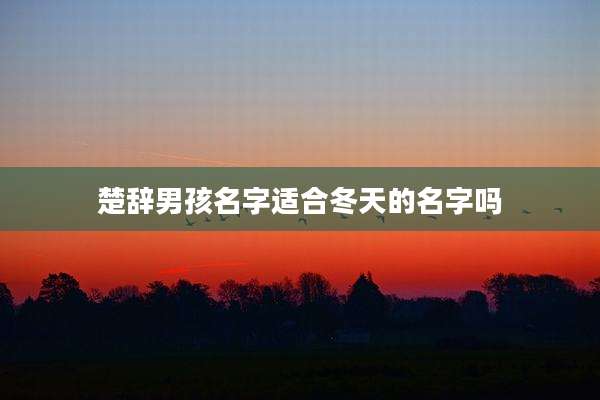 楚辞男孩名字适合冬天的名字吗