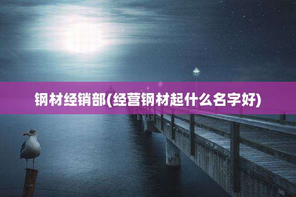 钢材经销部(经营钢材起什么名字好)