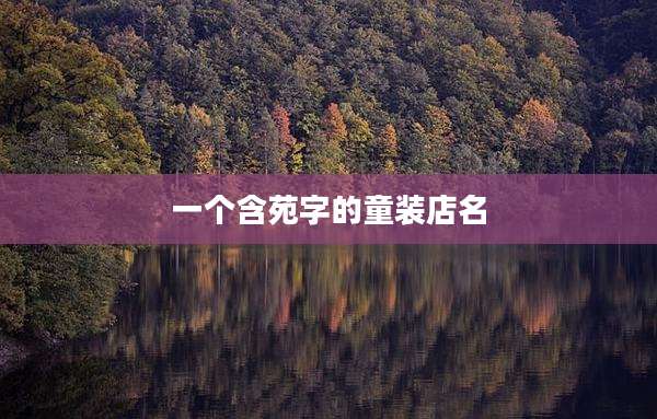 一个含苑字的童装店名