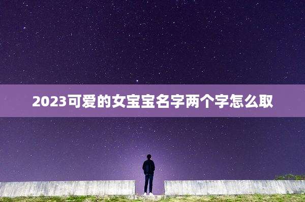 2023可爱的女宝宝名字两个字怎么取
