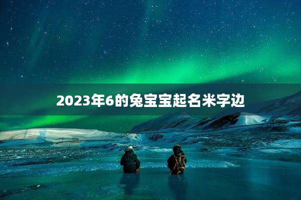 2023年6的兔宝宝起名米字边