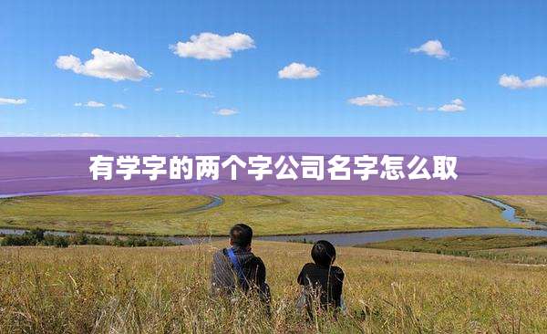 有学字的两个字公司名字怎么取