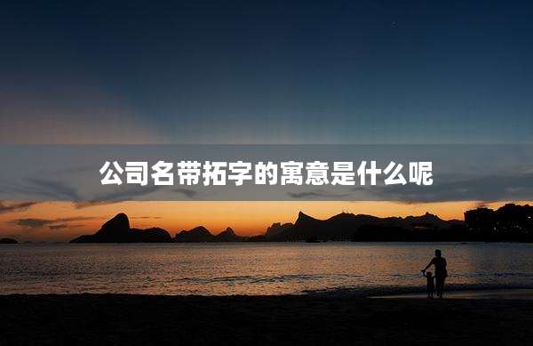 公司名带拓字的寓意是什么呢