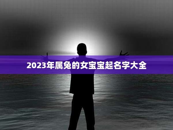 2023年属兔的女宝宝起名字大全