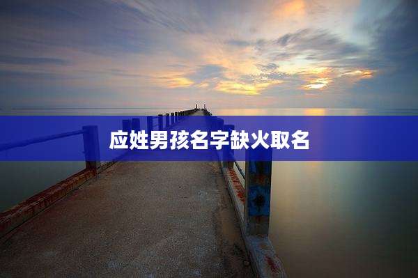 应姓男孩名字缺火取名