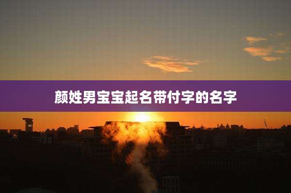 颜姓男宝宝起名带付字的名字