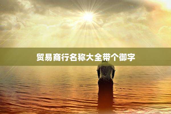 贸易商行名称大全带个御字