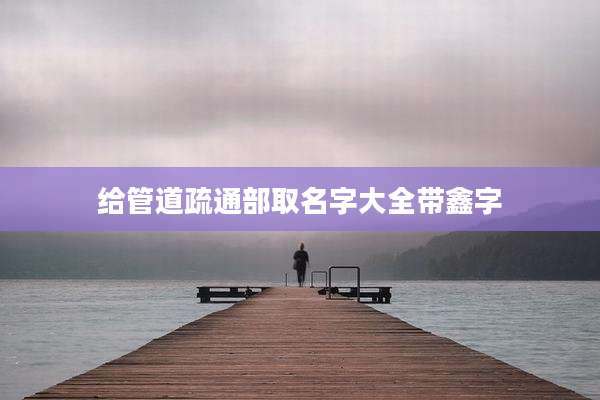 给管道疏通部取名字大全带鑫字