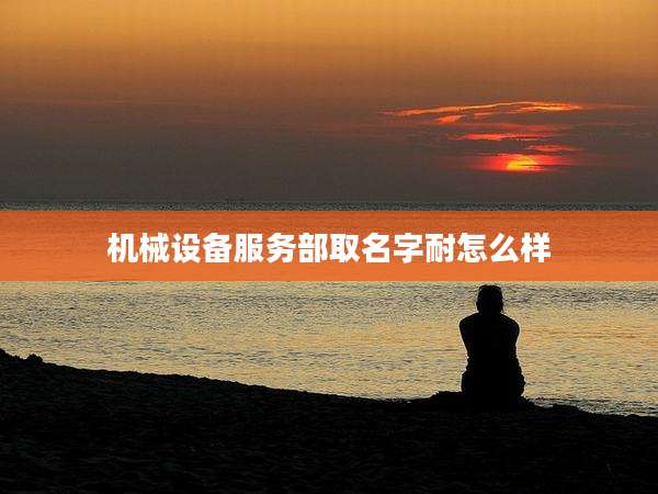 机械设备服务部取名字耐怎么样