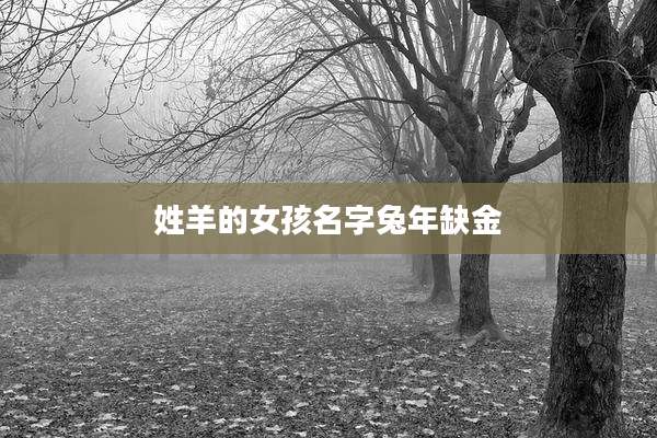 姓羊的女孩名字兔年缺金