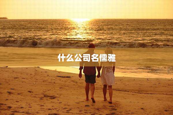 什么公司名儒雅