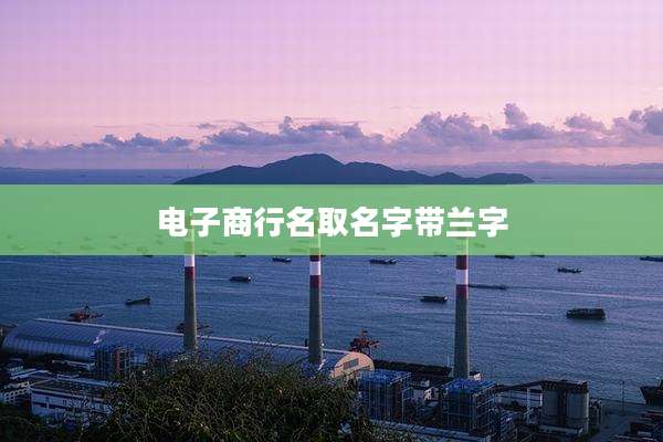 电子商行名取名字带兰字