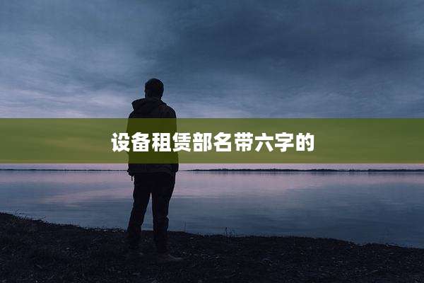 设备租赁部名带六字的