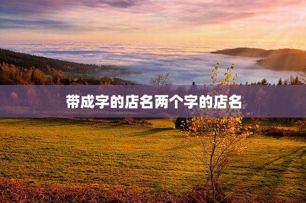 带成字的店名两个字的店名