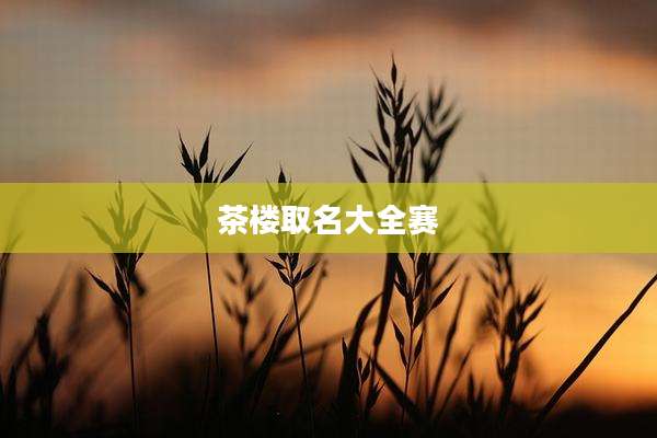 茶楼取名大全赛
