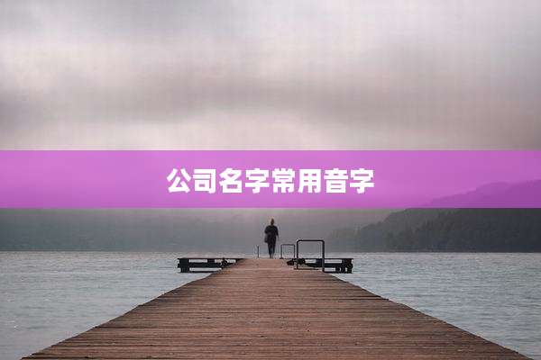 公司名字常用音字