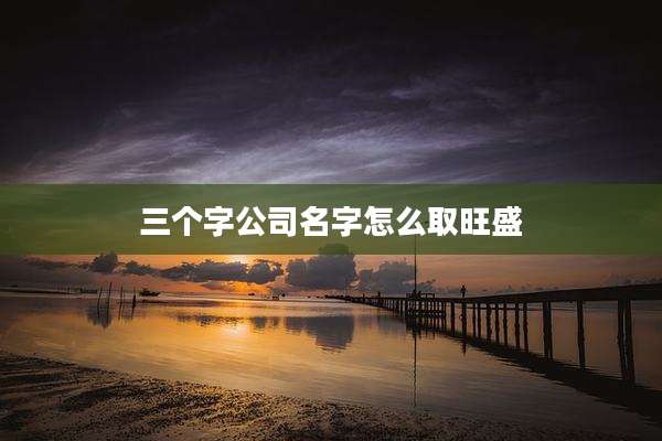 三个字公司名字怎么取旺盛
