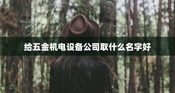 给五金机电设备公司取什么名字好