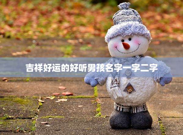 吉祥好运的好听男孩名字一字二字