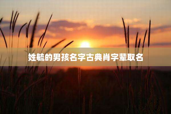 姓毓的男孩名字古典肖字辈取名