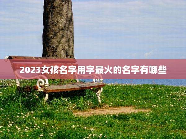 2023女孩名字用字最火的名字有哪些