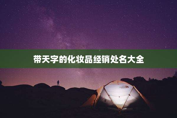带天字的化妆品经销处名大全