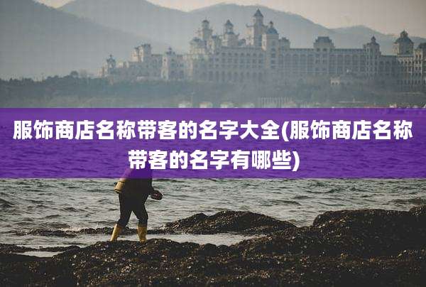 服饰商店名称带客的名字大全(服饰商店名称带客的名字有哪些)