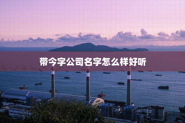 带今字公司名字怎么样好听