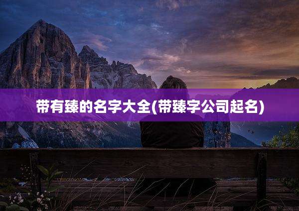 带有臻的名字大全(带臻字公司起名)