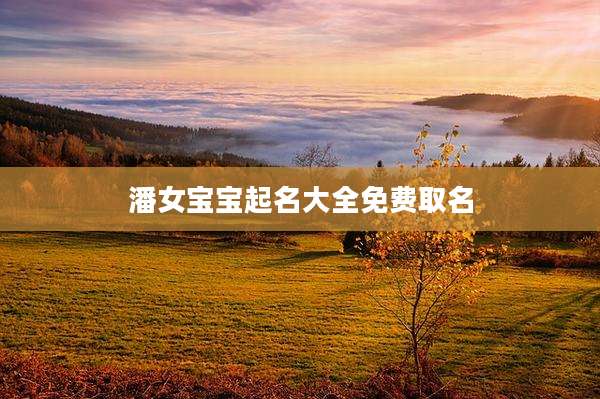 潘女宝宝起名大全免费取名