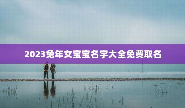 2023兔年女宝宝名字大全免费取名