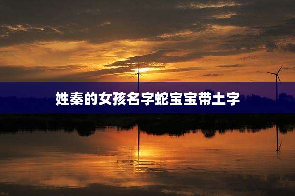 姓秦的女孩名字蛇宝宝带土字