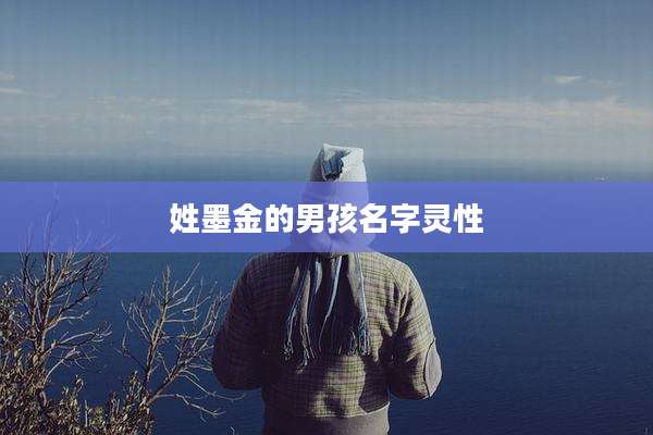姓墨金的男孩名字灵性