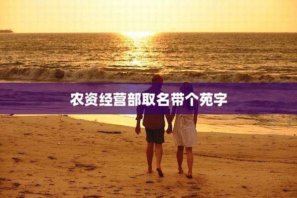 农资经营部取名带个苑字