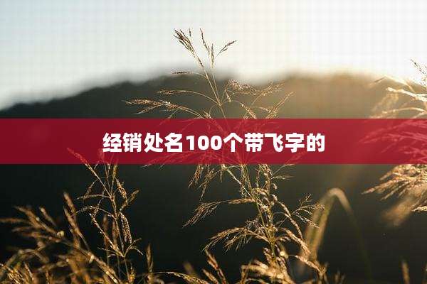 经销处名100个带飞字的