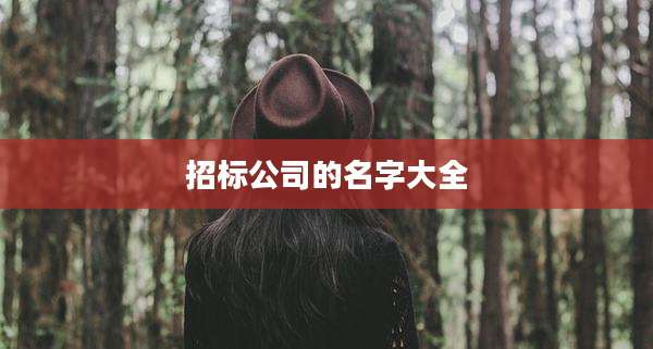 招标公司的名字大全