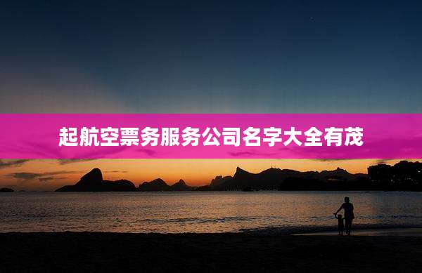 起航空票务服务公司名字大全有茂