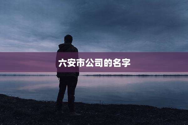 六安市公司的名字