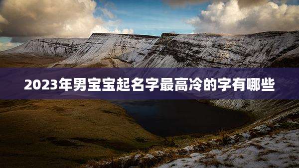 2023年男宝宝起名字最高冷的字有哪些