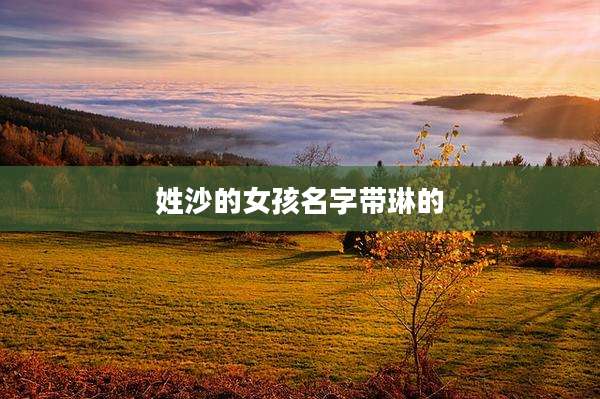 姓沙的女孩名字带琳的
