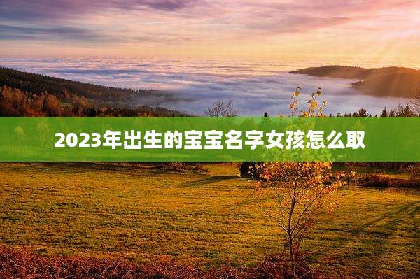 2023年出生的宝宝名字女孩怎么取