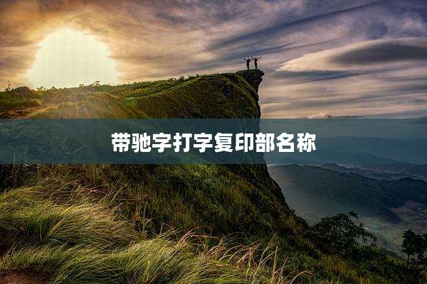 带驰字打字复印部名称