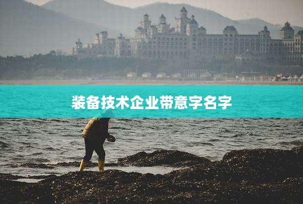装备技术企业带意字名字
