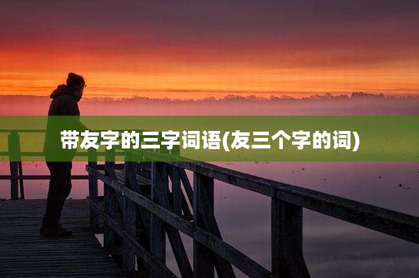 带友字的三字词语(友三个字的词)