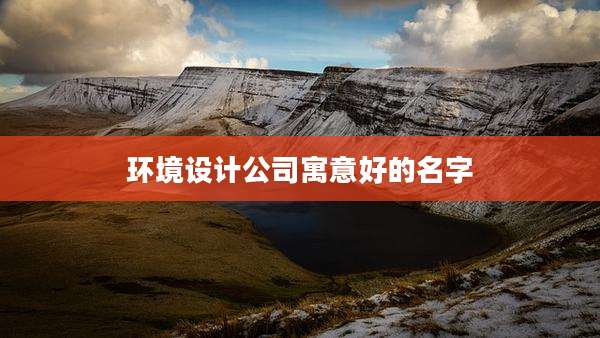 环境设计公司寓意好的名字