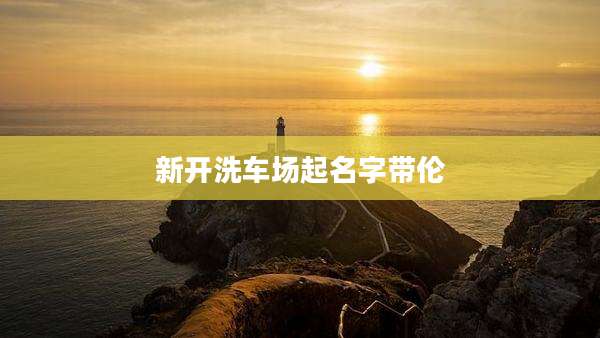 新开洗车场起名字带伦