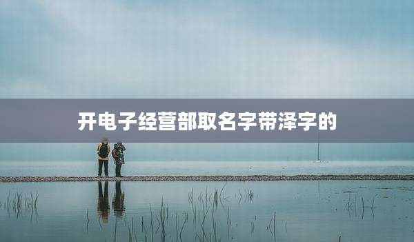 开电子经营部取名字带泽字的